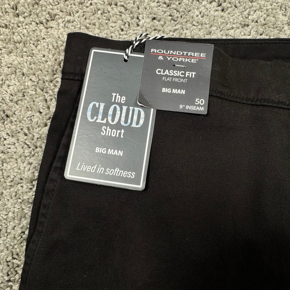 Roundtree & Yorke The Cloud Short Mens Classic Fit Stretch Black 50 NEW